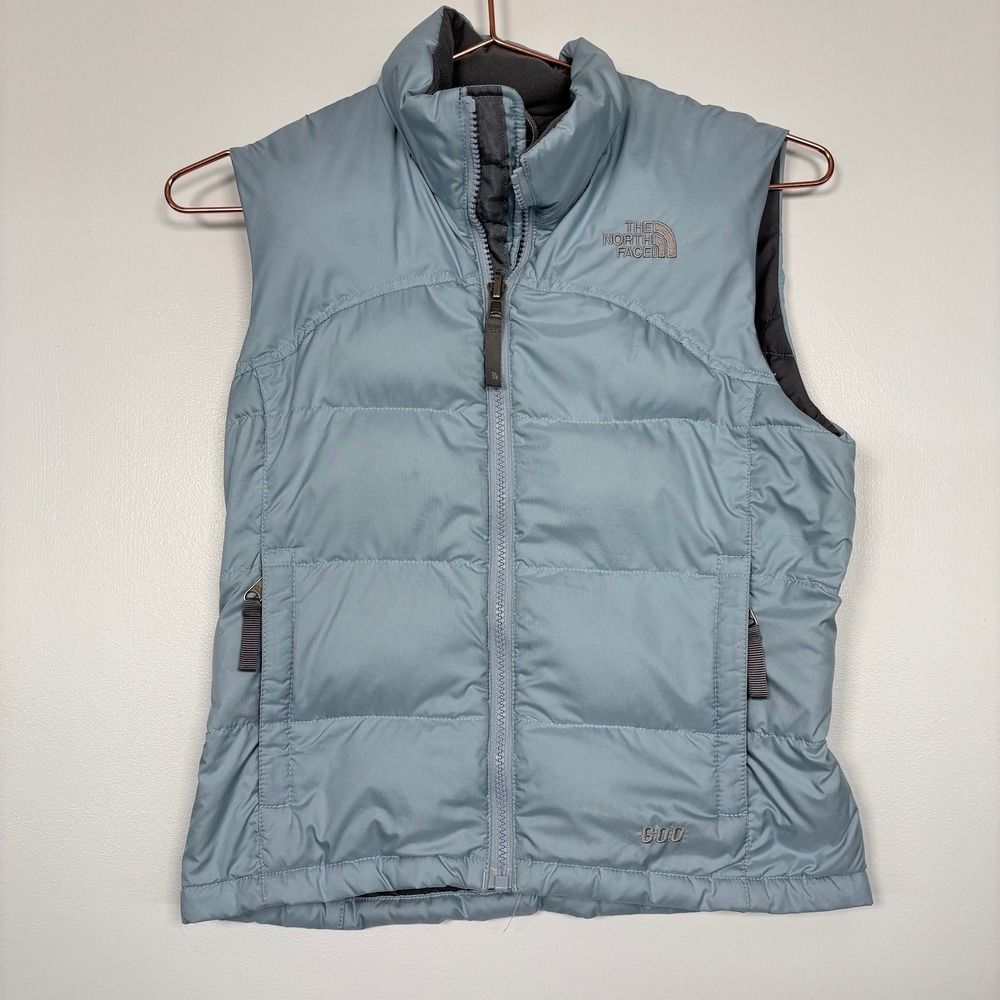 The North Face Girls Puffer Vest Size S/P Blue 600 Fill Down Insulated Outerwear